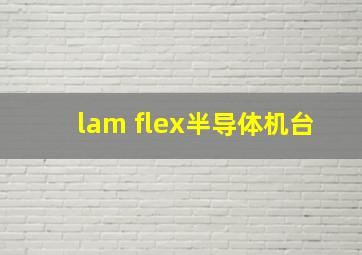 lam flex半导体机台